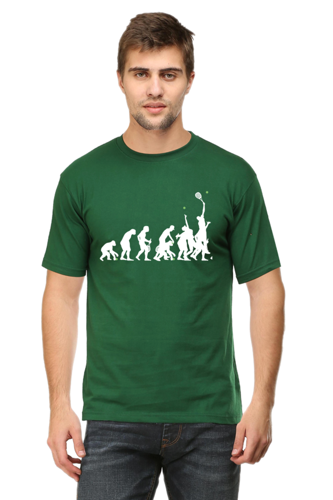 Tennis Evolution Printed T-Shirt For Men - WowWaves - 7