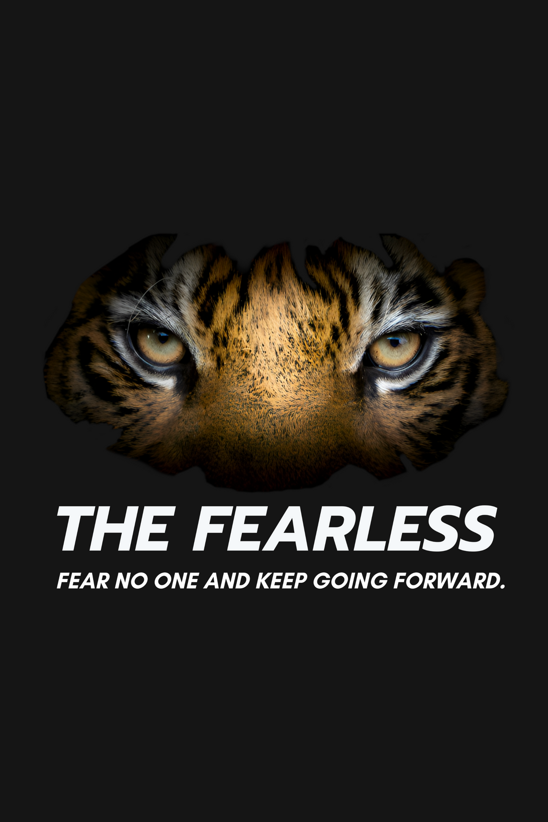 Tiger No Fear Black Printed T-Shirt For Men - WowWaves - 1