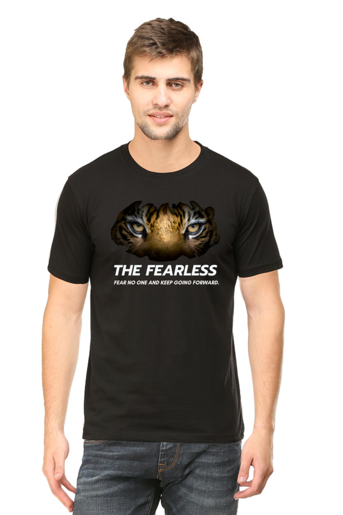 Tiger No Fear Black Printed T-Shirt For Men - WowWaves - 3