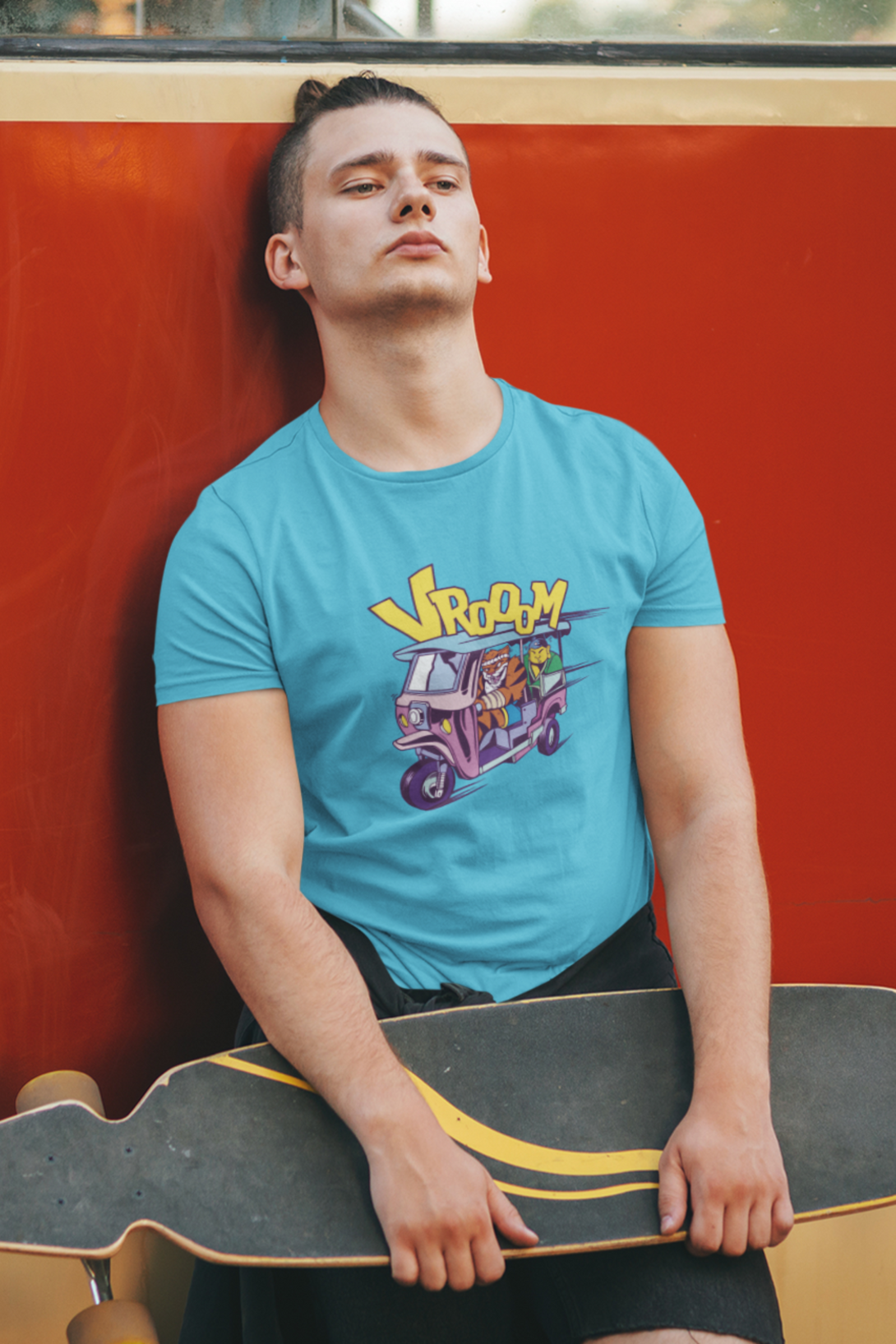 Tiger Rickshaw Printed T-Shirt For Men - WowWaves - 3
