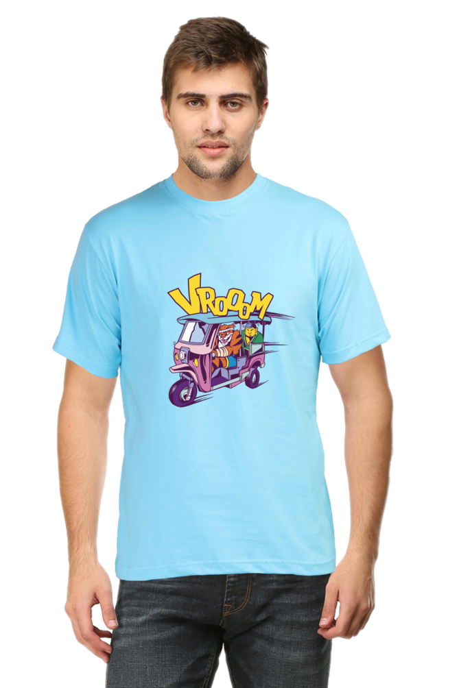 Tiger Rickshaw Printed T-Shirt For Men - WowWaves - 11