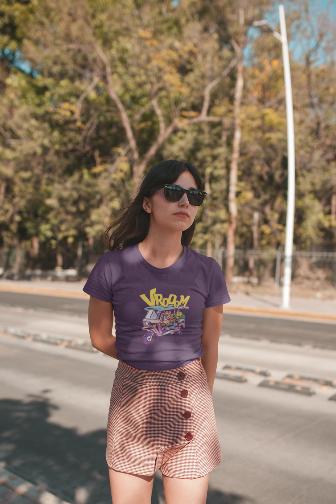 Tiger Rickshaw Printed T-Shirt For Women - WowWaves - 3