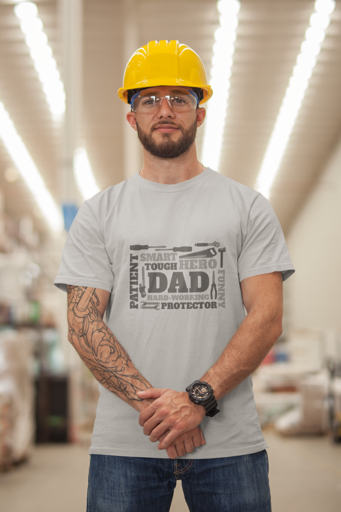 Mechanical Tools And Dad Printed T-Shirt For Men - WowWaves - 3