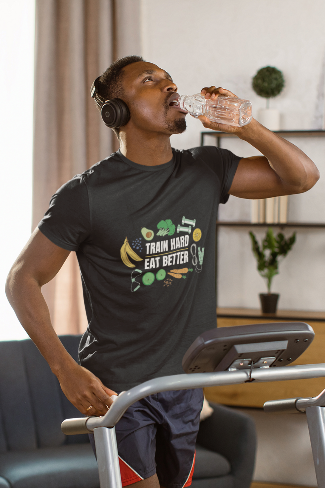 Train Hard, Eat Better Printed T-Shirt For Men - WowWaves - 3
