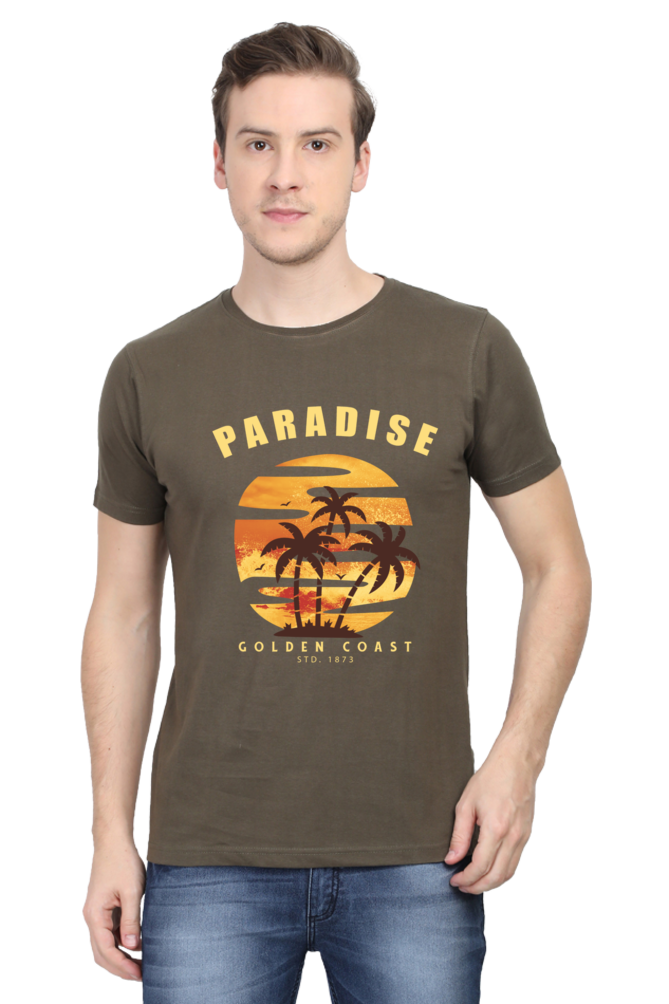 Tropical Paradise Printed T-Shirt For Men - WowWaves - 8
