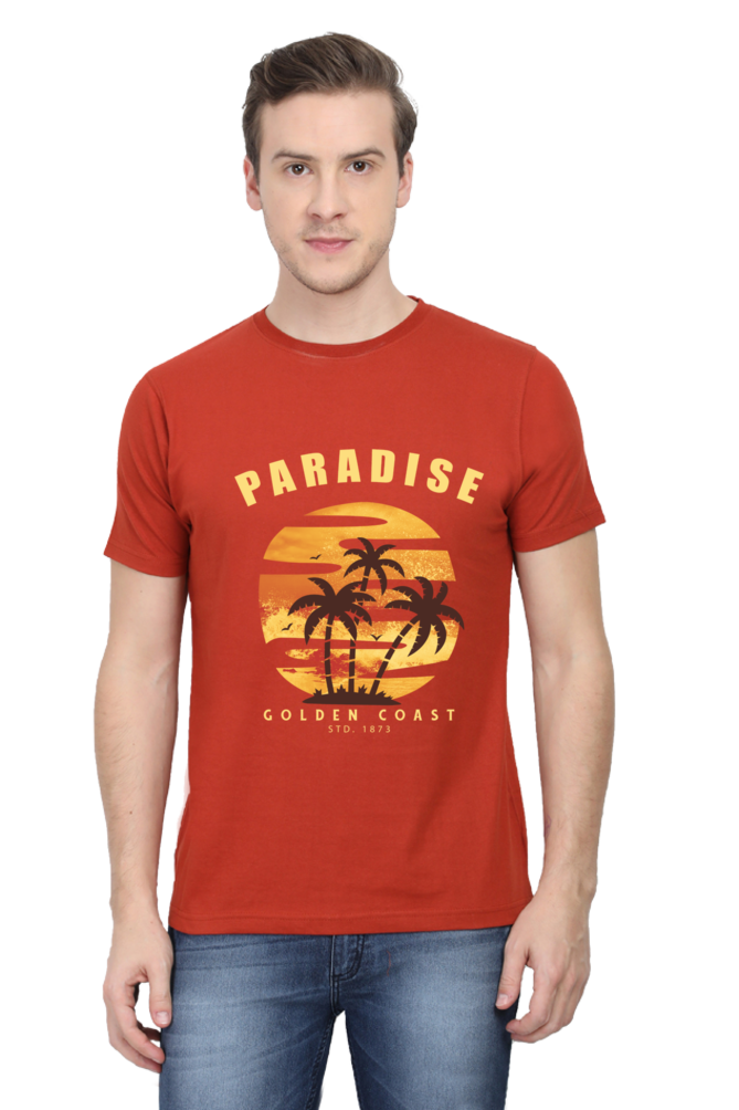 Tropical Paradise Printed T-Shirt For Men - WowWaves - 9
