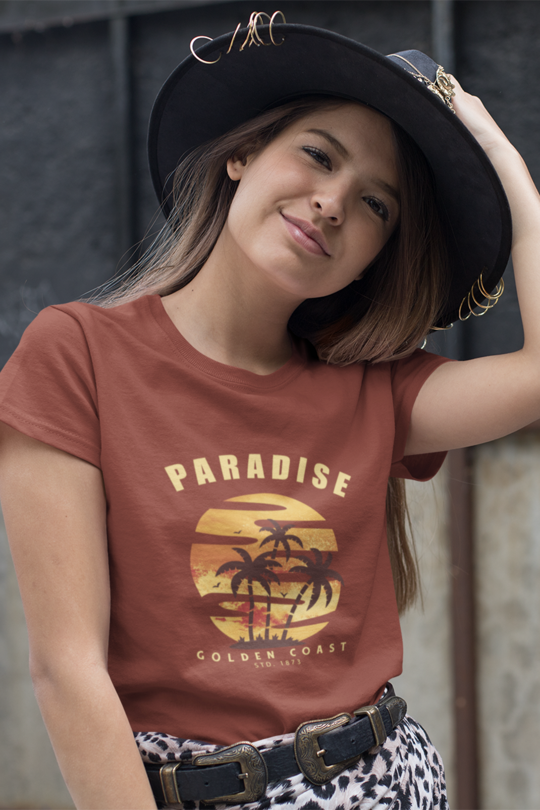 Tropical Paradise Printed T-Shirt For Women - WowWaves - 9