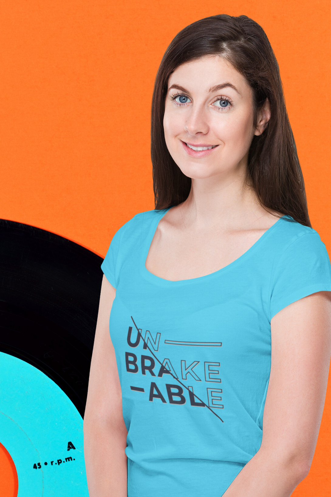 Unbreakable Printed Scoop Neck T-Shirt For Women - WowWaves - 7