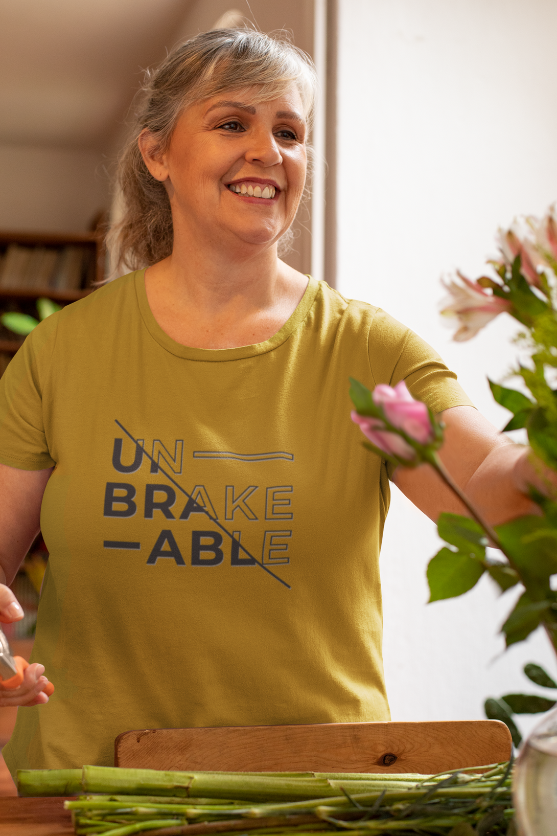 Unbreakable Printed Scoop Neck T-Shirt For Women - WowWaves - 12