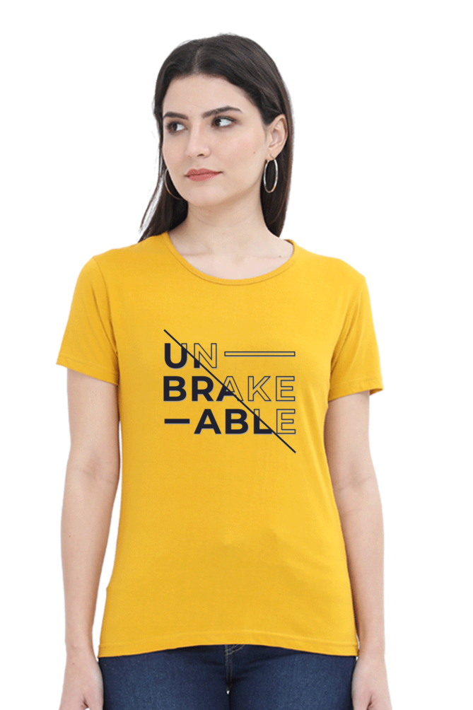 Unbreakable Printed Scoop Neck T-Shirt For Women - WowWaves - 16