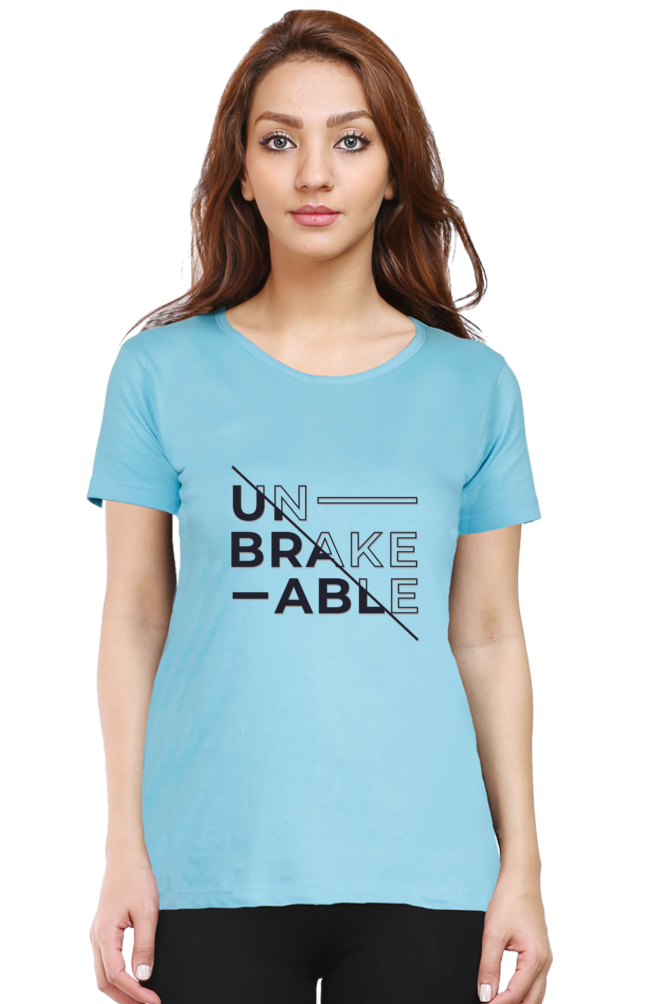 Unbreakable Printed Scoop Neck T-Shirt For Women - WowWaves - 14