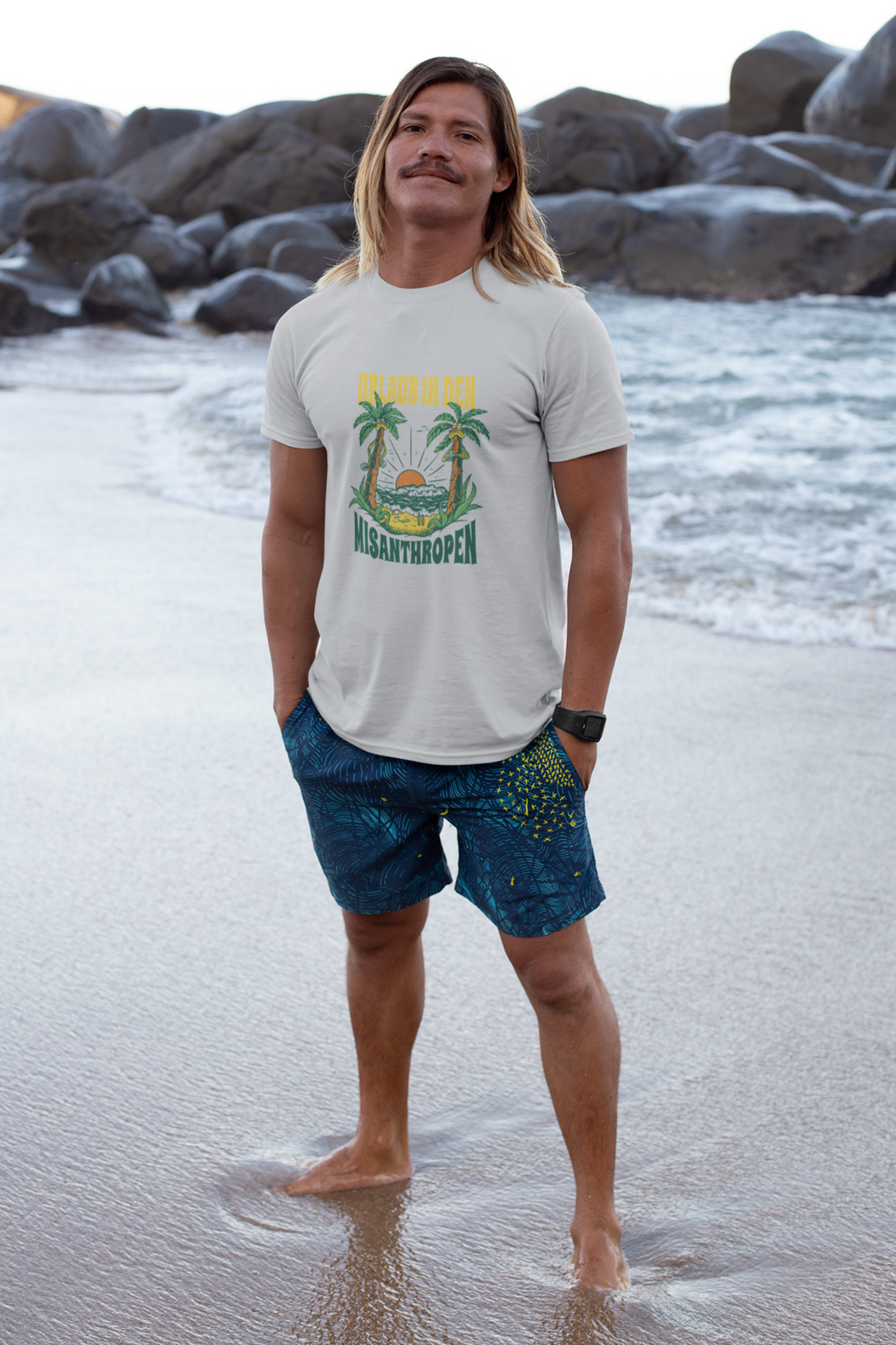 Vacation Away From People Printed T-Shirt For Men - WowWaves - 4