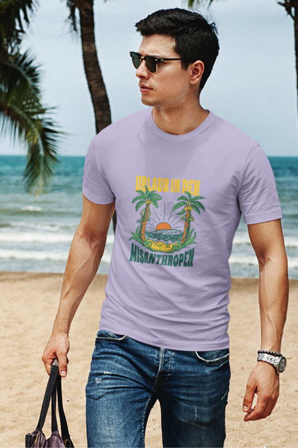 Vacation Away From People Printed T-Shirt For Men - WowWaves