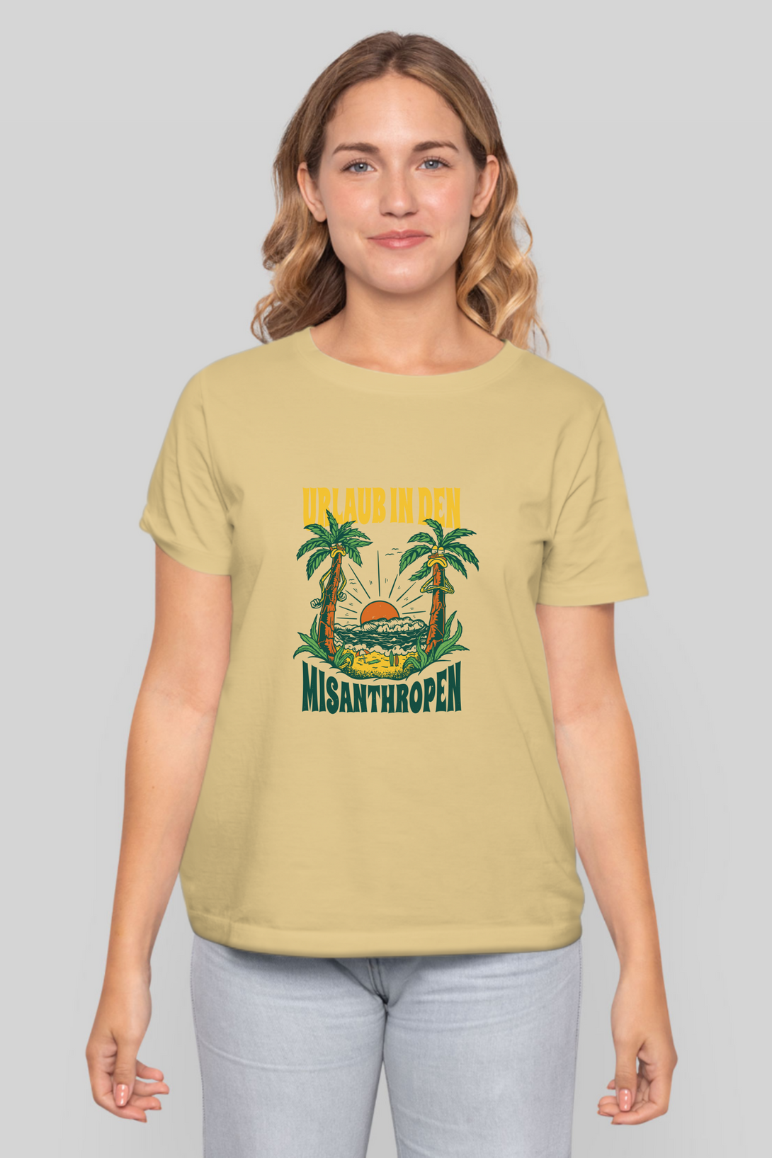 Vacation Away From People Printed T-Shirt For Women - WowWaves - 8