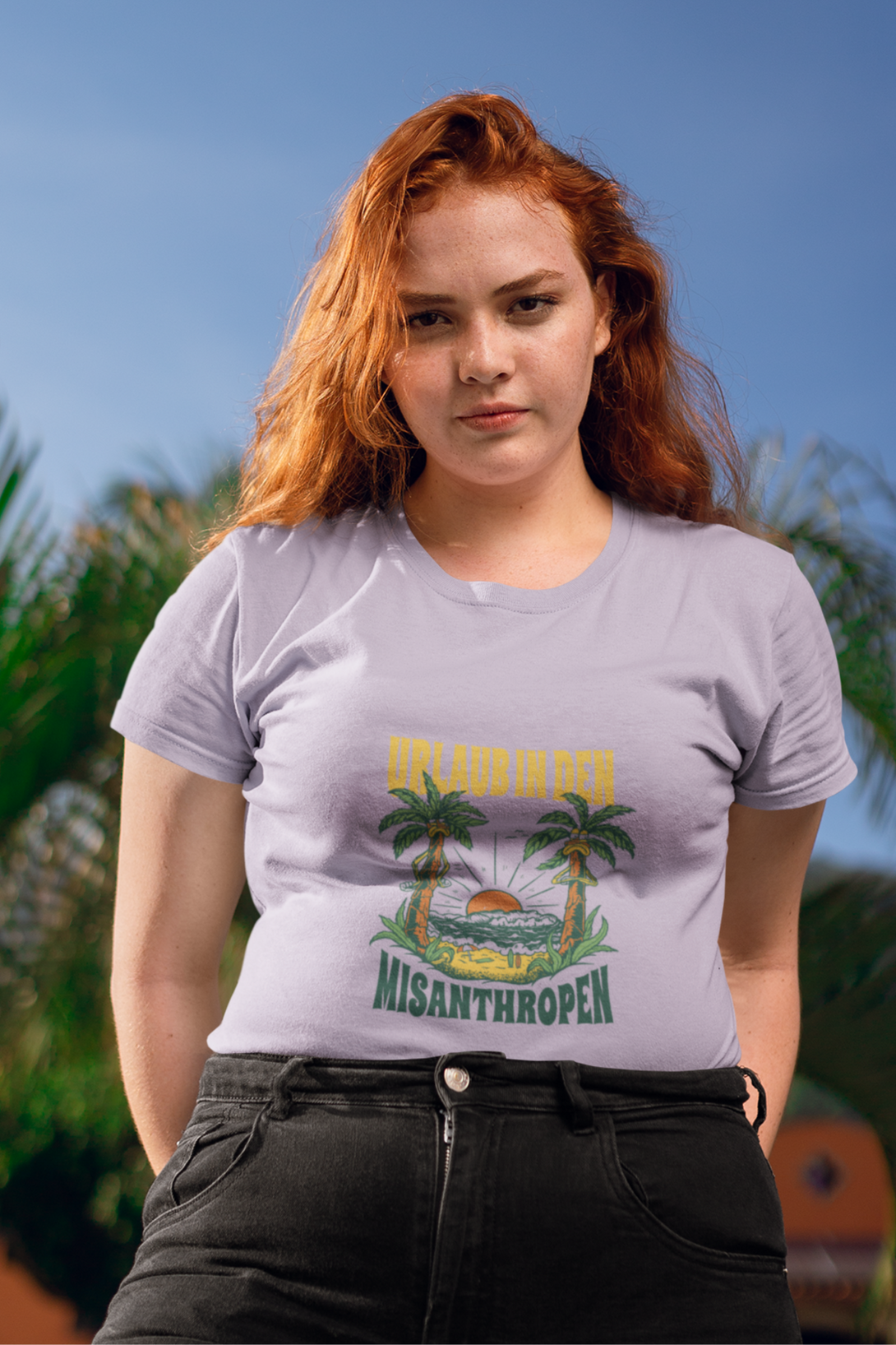 Vacation Away From People Printed T-Shirt For Women - WowWaves - 7