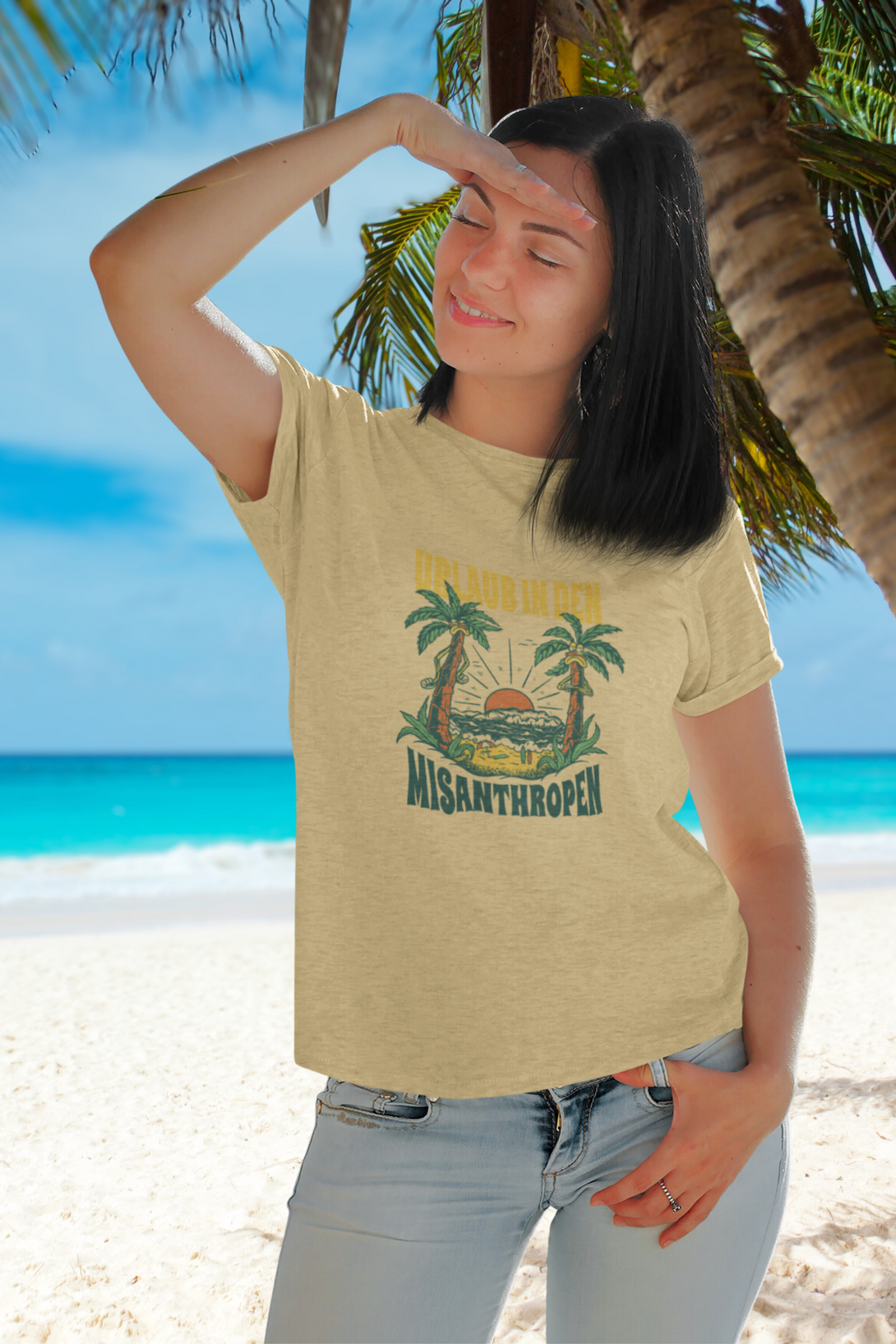 Vacation Away From People Printed T-Shirt For Women - WowWaves - 4