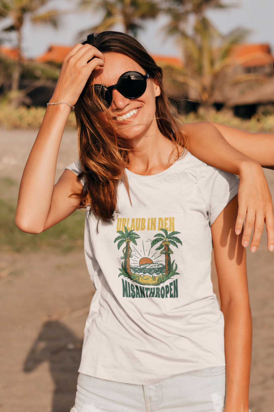Vacation Away From People Printed T-Shirt For Women - WowWaves - 5