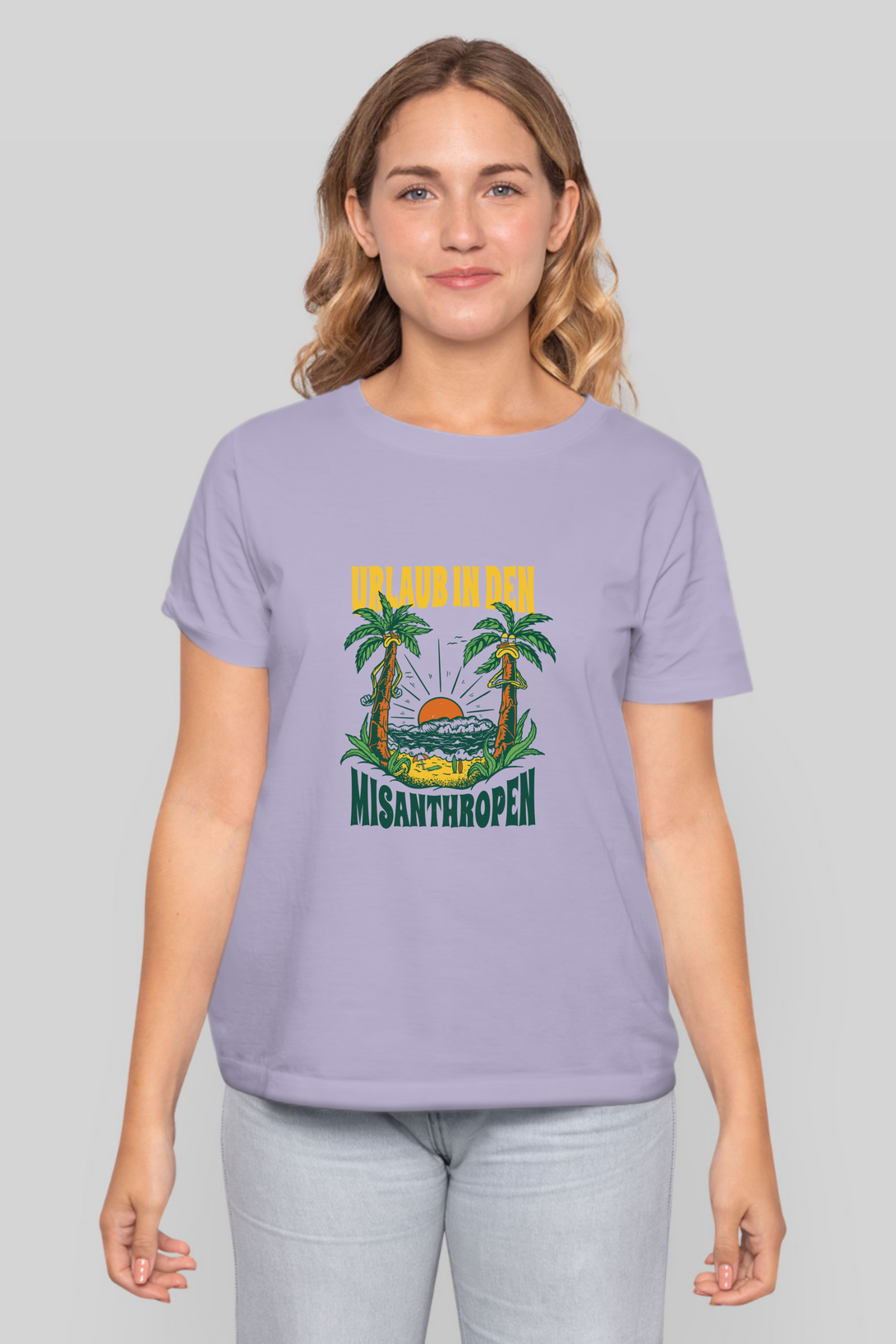Vacation Away From People Printed T-Shirt For Women - WowWaves - 9