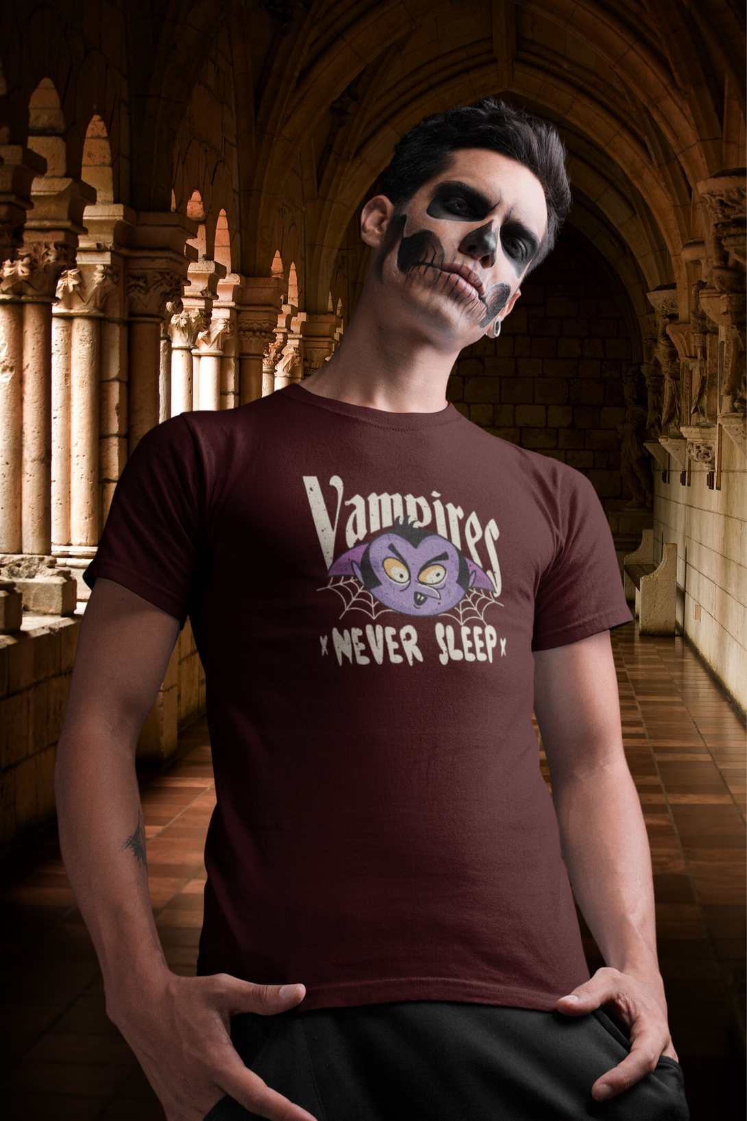 Vampires Never Sleep Printed T-Shirt For Men - WowWaves - 5
