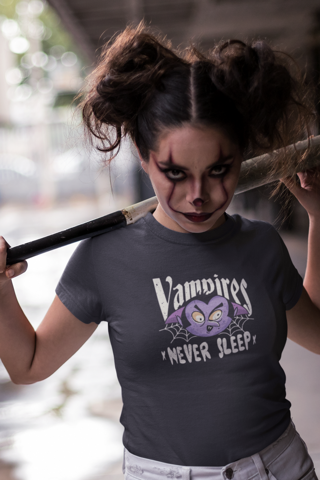 Vampires Never Sleep Printed T-Shirt For Women - WowWaves - 5