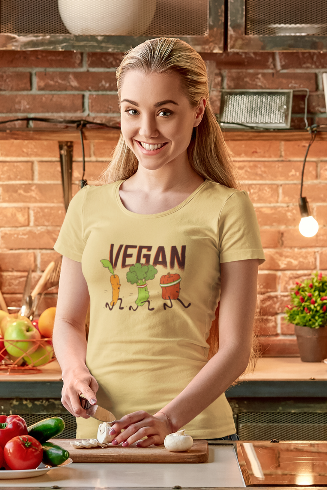 Vegan Runners Printed Scoop Neck T-Shirt For Women - WowWaves