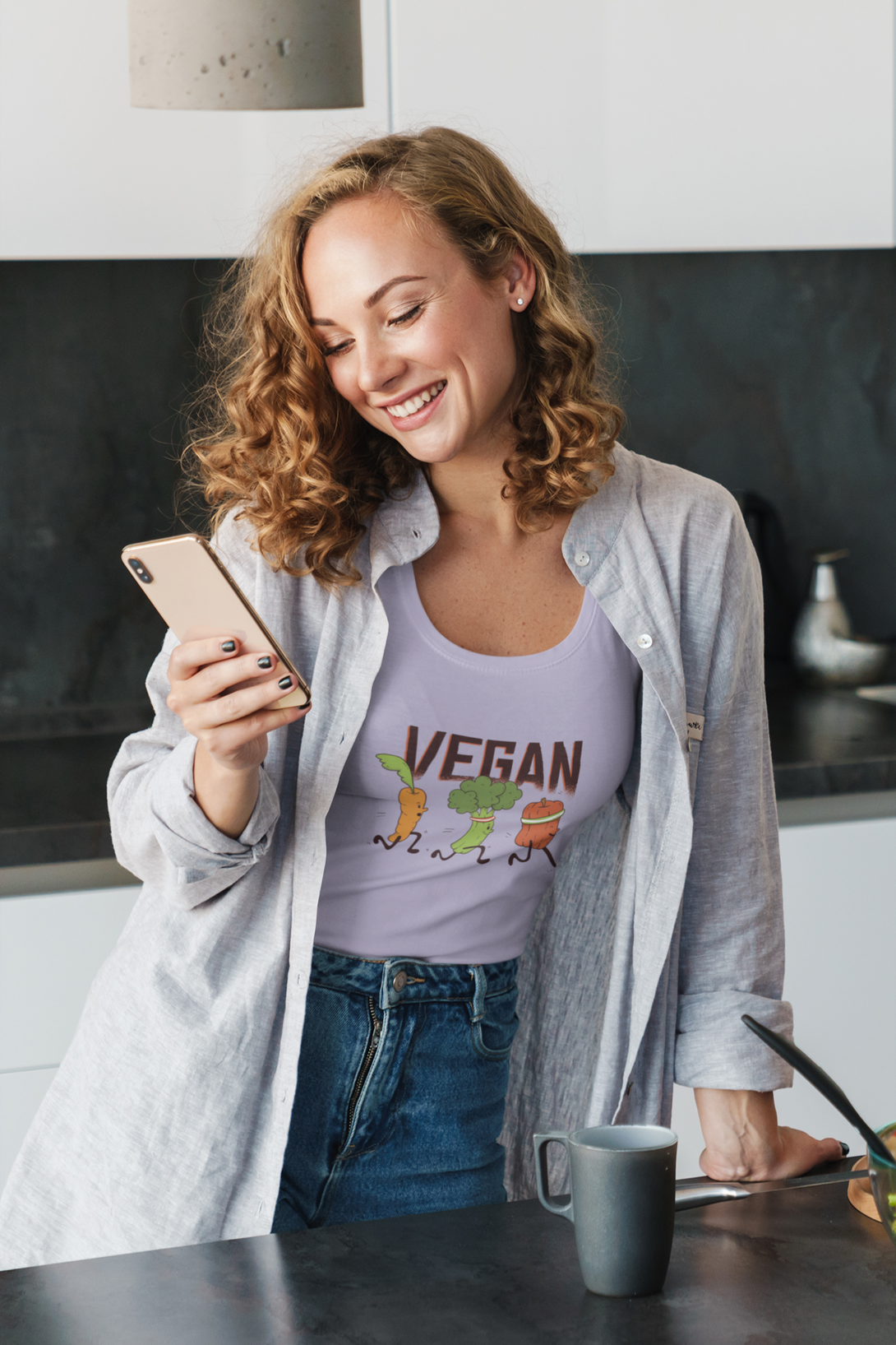 Vegan Runners Printed Scoop Neck T-Shirt For Women - WowWaves - 9