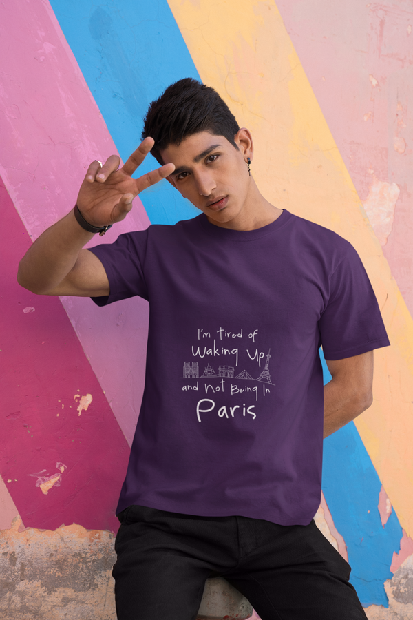 Paris Dreaming Printed T-Shirt For Men - WowWaves
