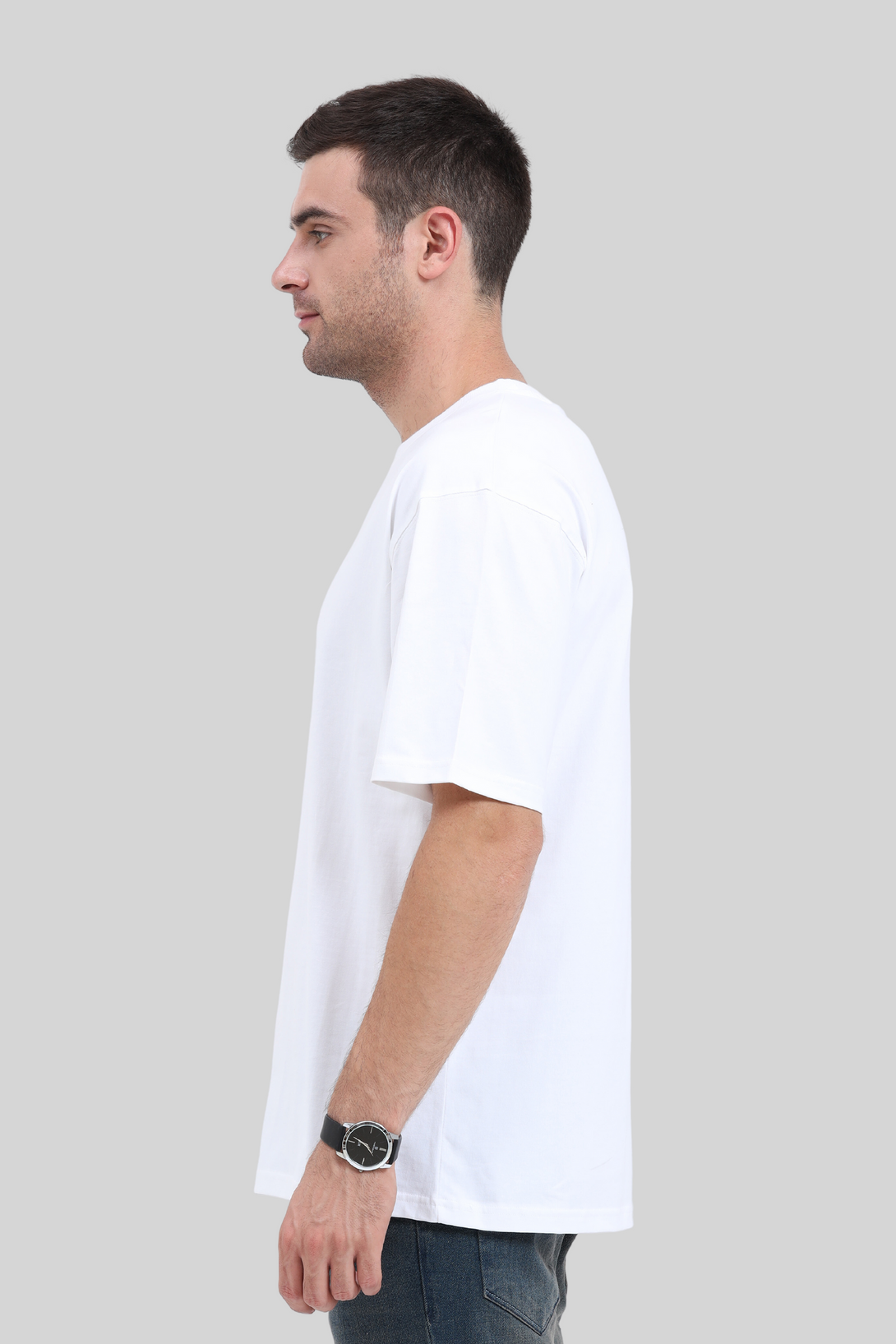 White Oversized T-Shirt For Men - WowWaves - 7