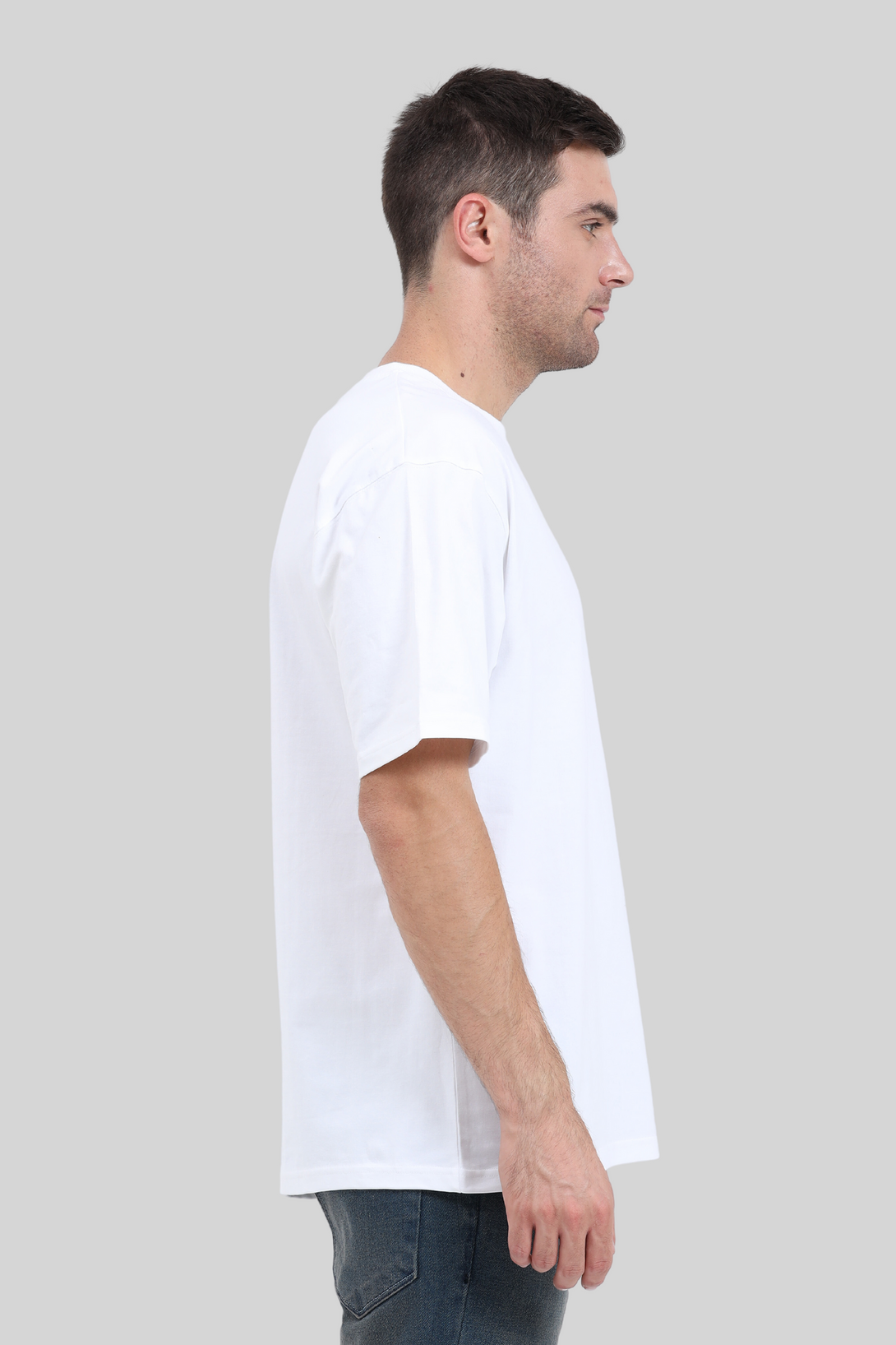 White Oversized T-Shirt For Men - WowWaves - 5