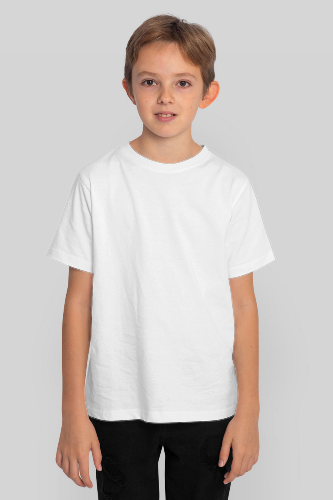 White T-Shirt For Boy - WowWaves