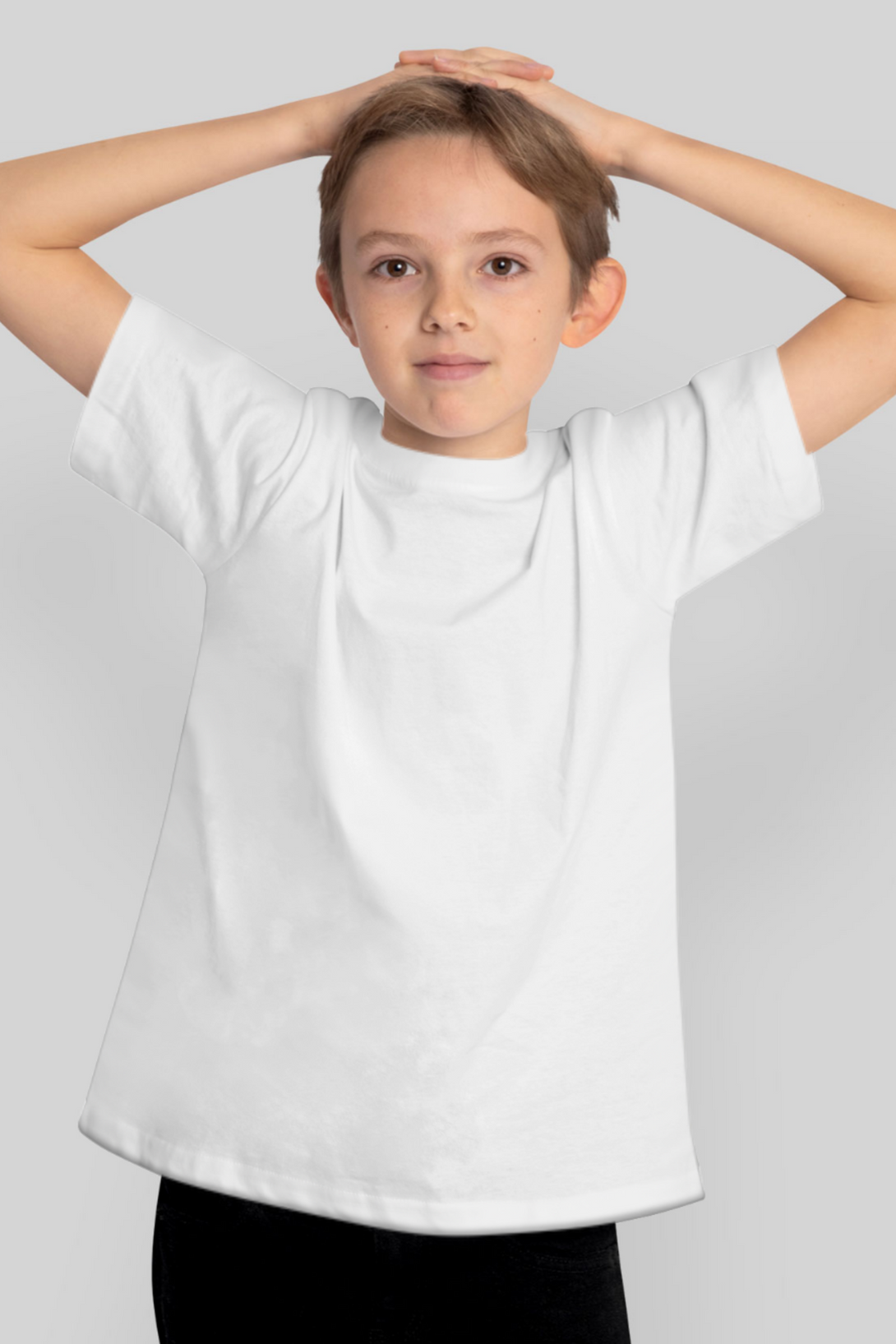 White T-Shirt For Boy - WowWaves - 1