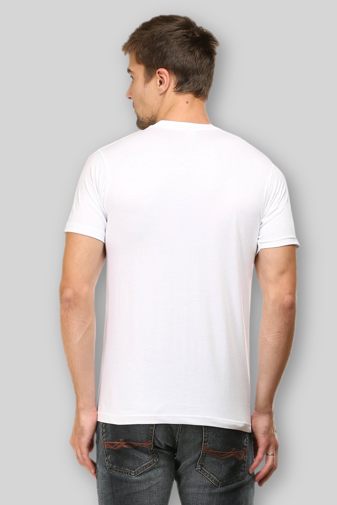 White T-Shirt For Men - WowWaves - 5