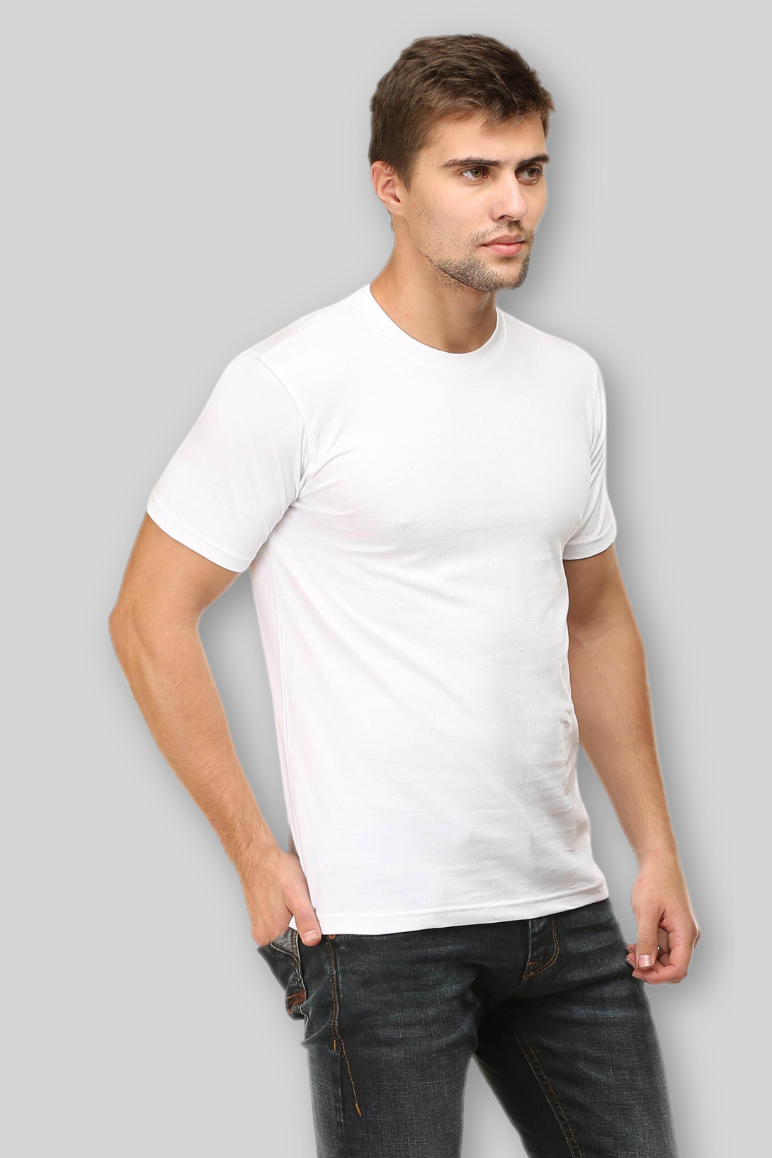 White T-Shirt For Men - WowWaves - 3