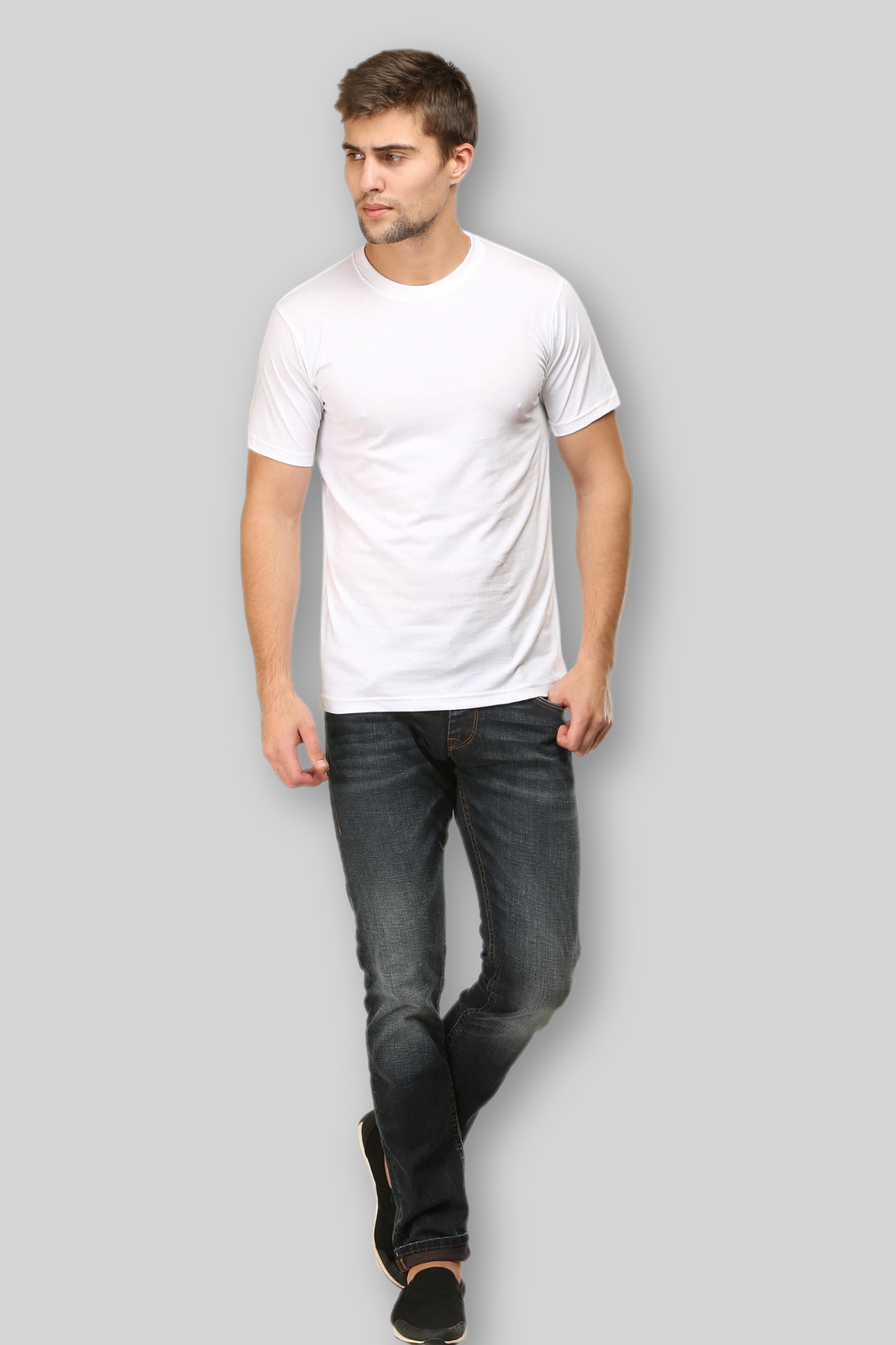 White T-Shirt For Men - WowWaves - 2