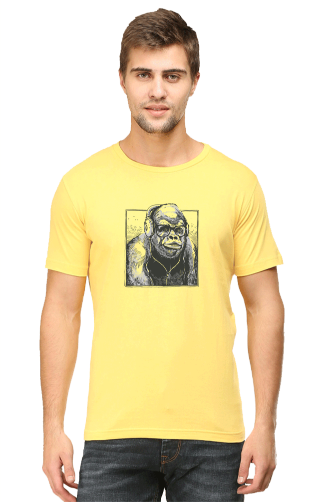 Gorilla Music Printed T-Shirt For Men - WowWaves - 7