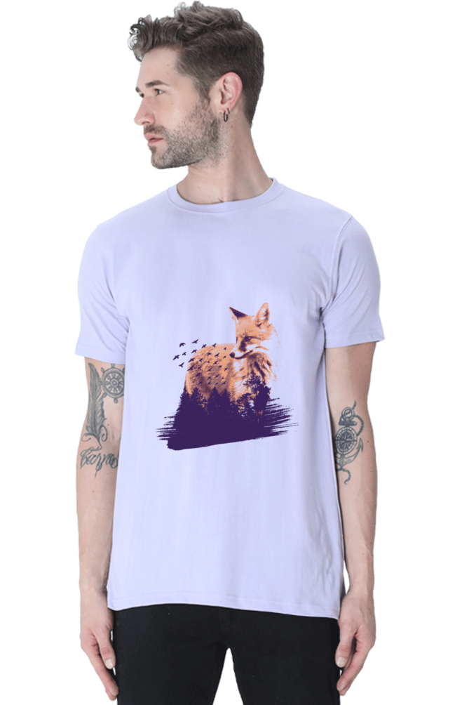 Forest Fox Printed T-Shirt For Men - WowWaves - 8