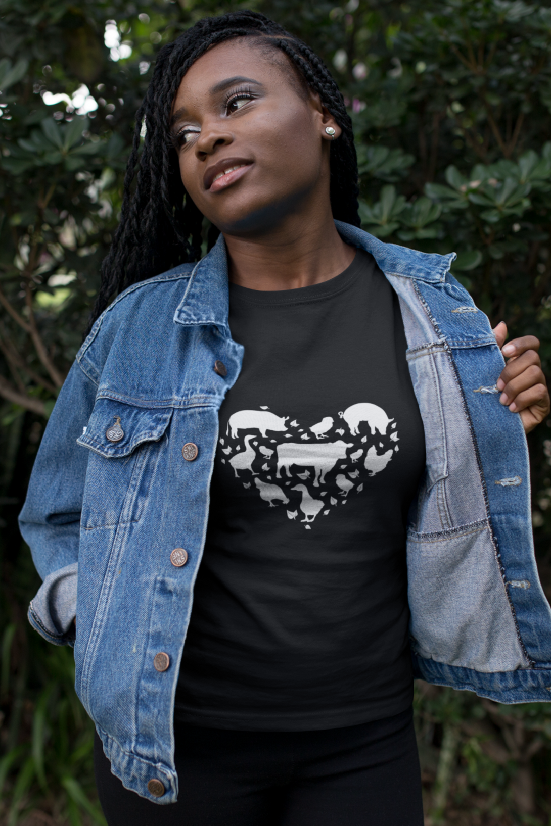 Farm Animals In My Heart Printed T-Shirt For Women - WowWaves - 5