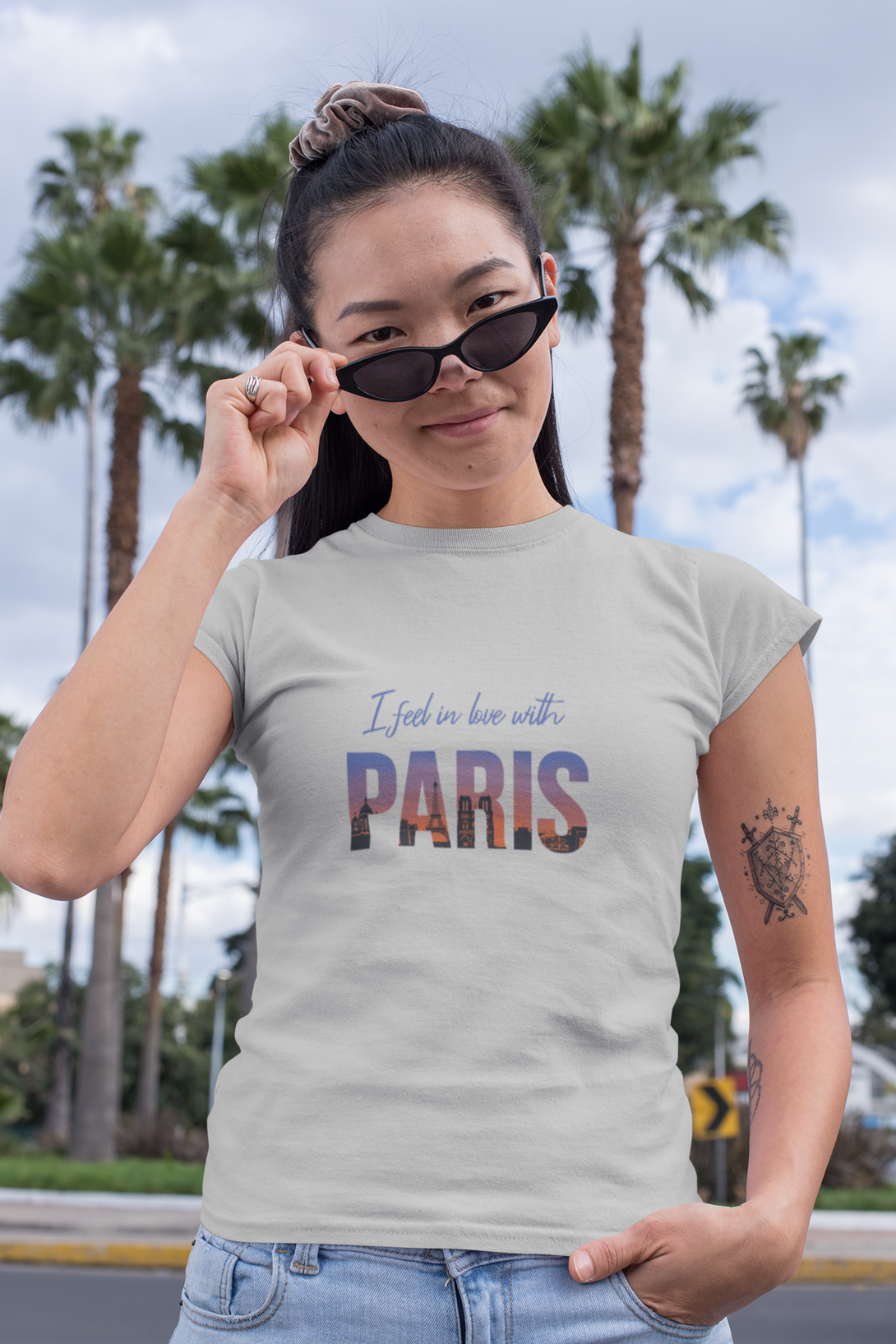 In Love With Paris Printed T-Shirt For Women - WowWaves - 6