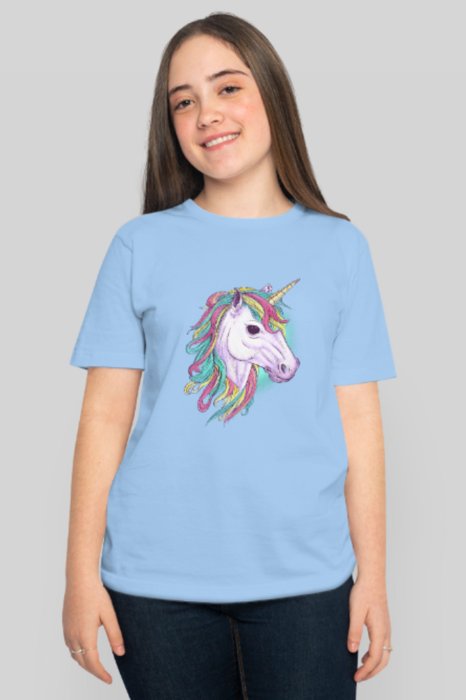 Colorful Unicorn Printed T-Shirt For Women - WowWaves - 8