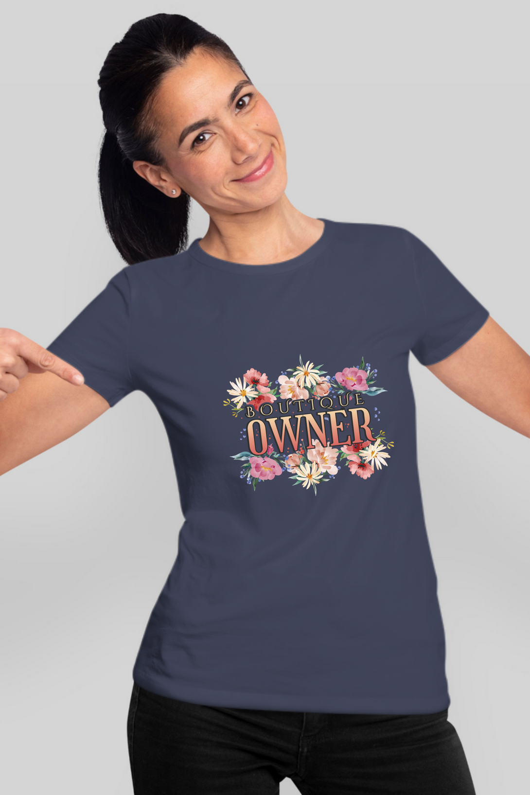 Flowers Boutique Printed T-Shirt For Women - WowWaves - 9