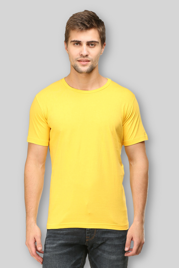 Yellow T-Shirt For Men - WowWaves