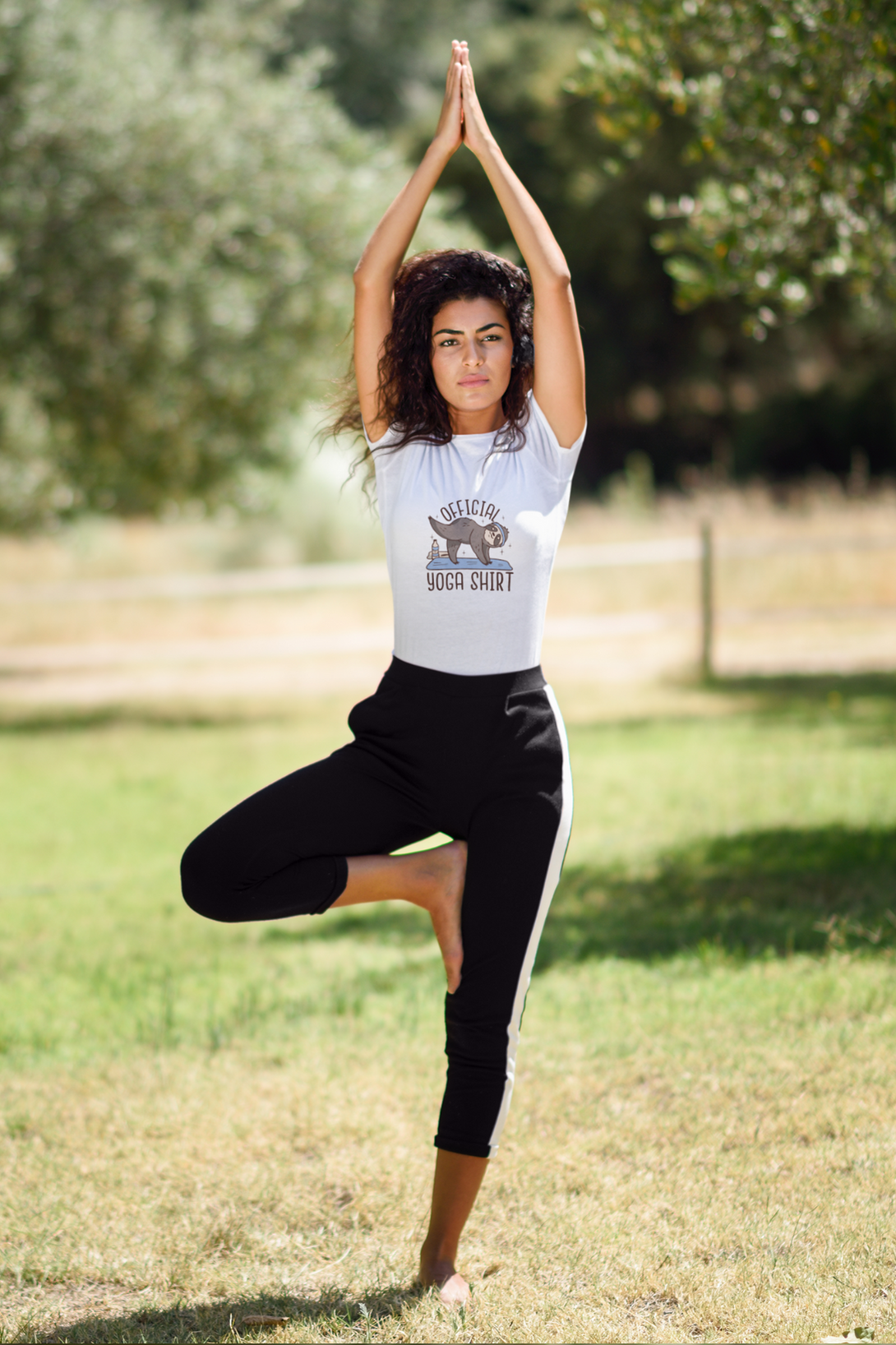 Official Yoga Sloth Printed T-Shirt For Women - WowWaves - 6
