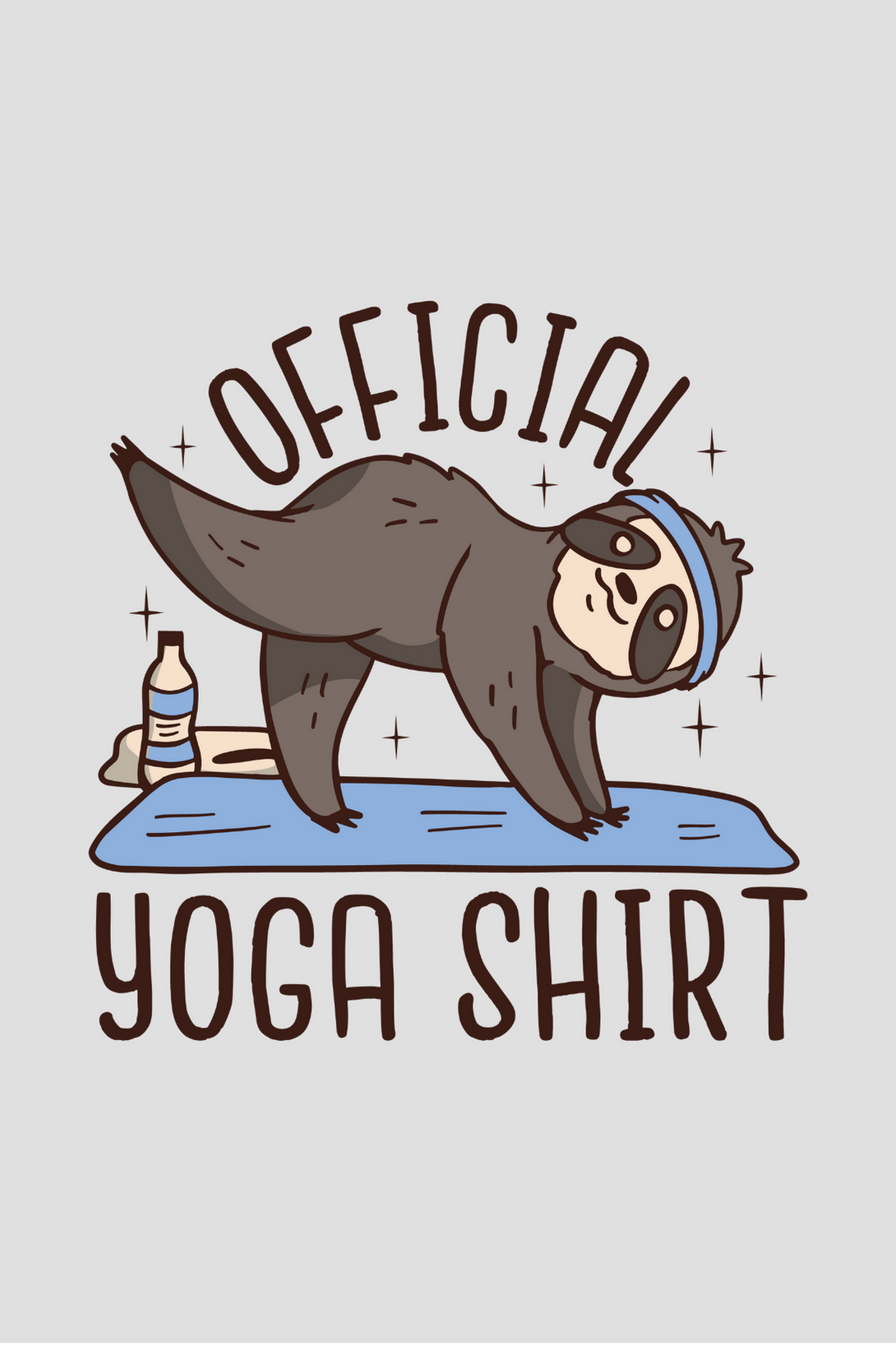 Official Yoga Sloth Printed T-Shirt For Women - WowWaves - 1