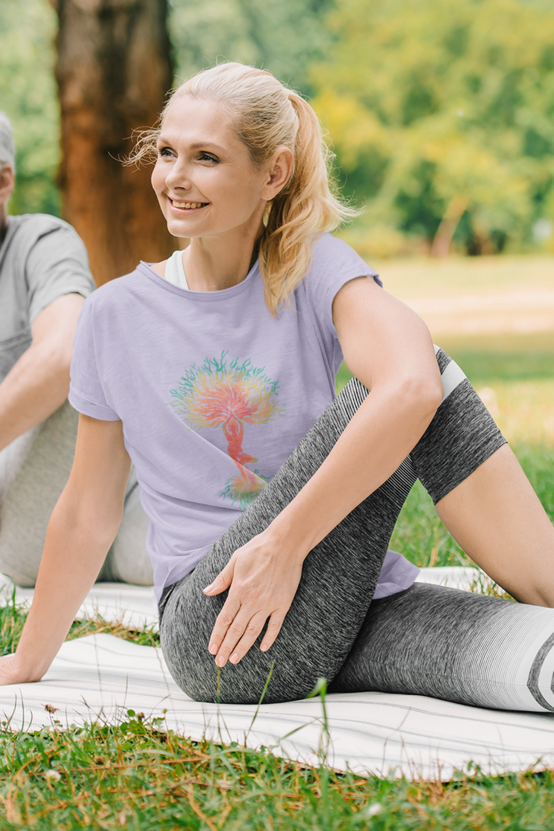 Yoga Tree Printed T-Shirt For Women - WowWaves - 7
