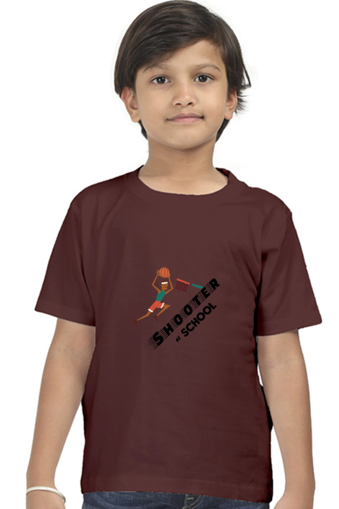 Basketball Shooter Printed T-Shirt For Boy - WowWaves - 33
