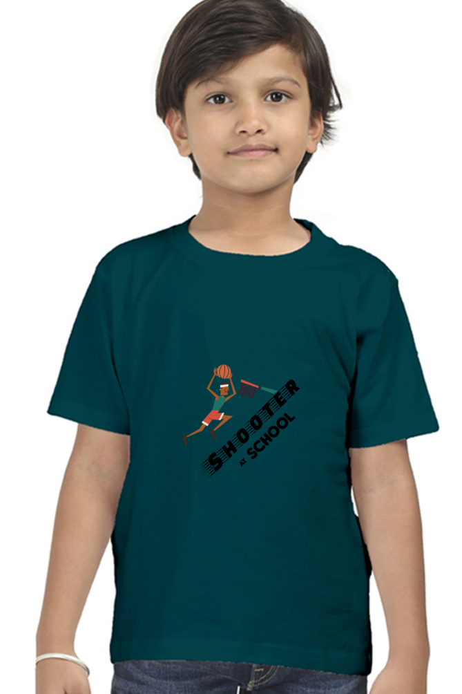 Basketball Shooter Printed T-Shirt For Boy - WowWaves - 26