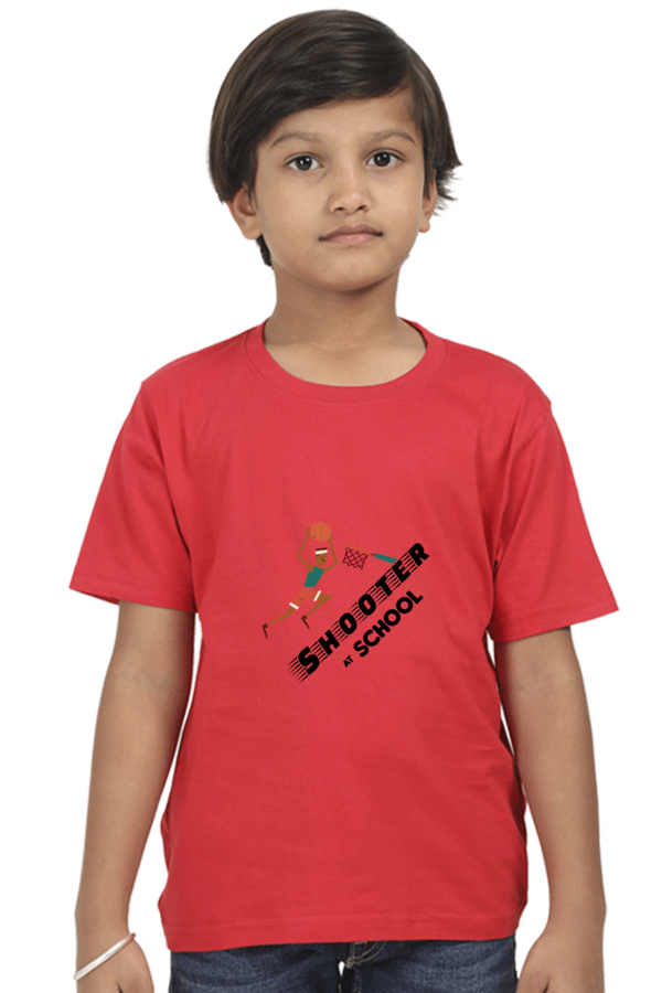Basketball Shooter Printed T-Shirt For Boy - WowWaves