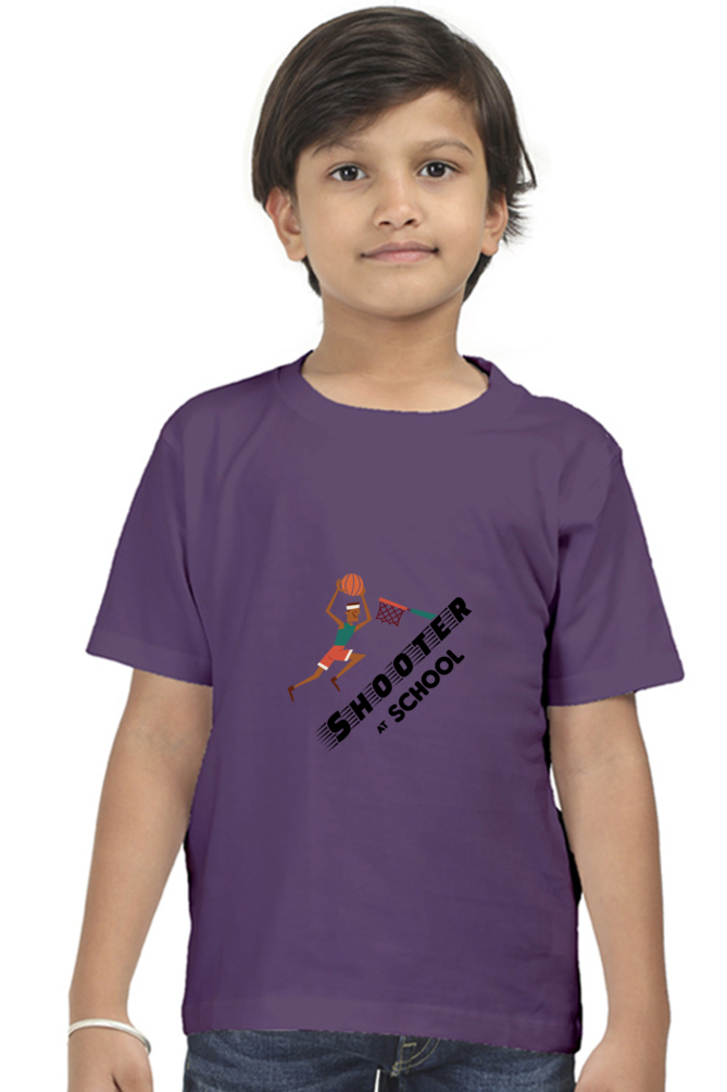 Basketball Shooter Printed T-Shirt For Boy - WowWaves - 7