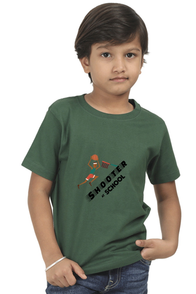 Basketball Shooter Printed T-Shirt For Boy - WowWaves - 3