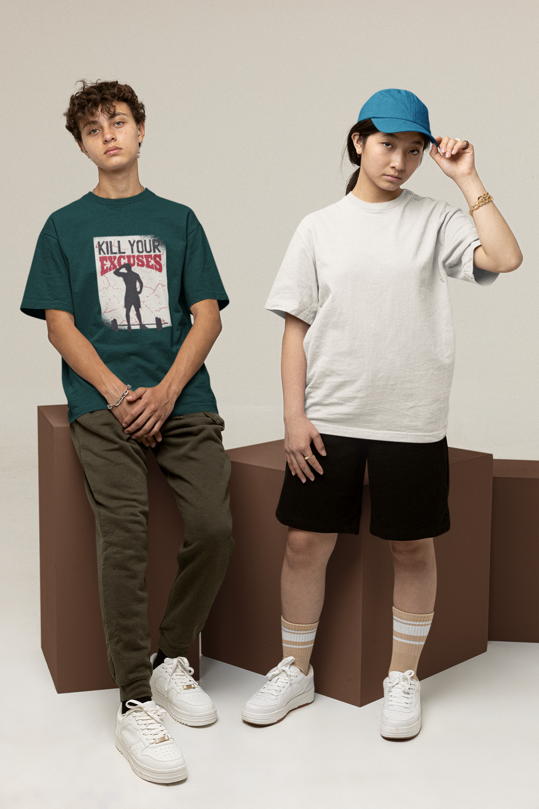 Kill Your Excuses Printed Oversized T-Shirt For Men - WowWaves - 3